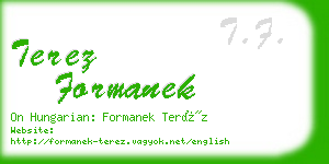 terez formanek business card